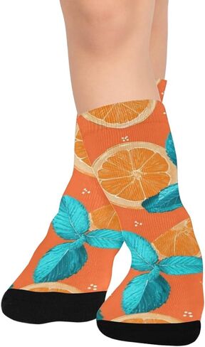 جوارب المشي لمسافات طويلة بالحمضيات والنعناع - جوارب شتوية حرارية سميكة دافئة للأولاد والبنات الصغار للمدرسة، والارتداء اليومي والأنشطة الخارجية in Kuwait