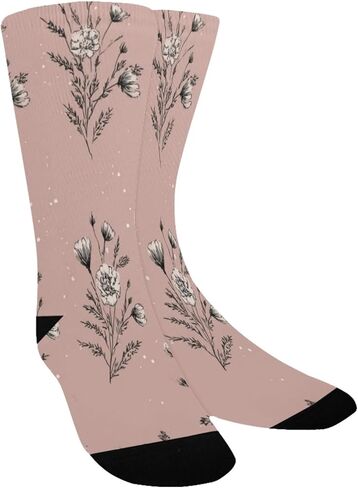جوارب للتنزه سيرًا على الأقدام من Dusty Pink Blooms Flowers - جوارب شتوية حرارية سميكة دافئة للأولاد والبنات للمدرسة، والارتداء اليومي والأنشطة الخارجية in Kuwait