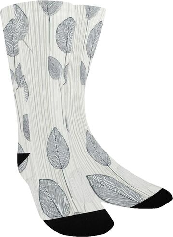 جوارب المشي لمسافات طويلة بزخارف نباتية محايدة - جوارب شتوية حرارية سميكة دافئة للأولاد والبنات الصغار للمدرسة، والارتداء اليومي والأنشطة الخارجية in Kuwait