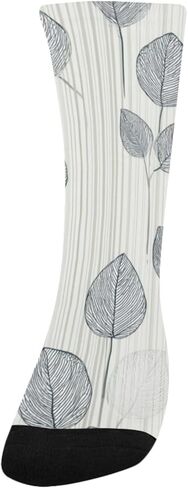 جوارب المشي لمسافات طويلة بزخارف نباتية محايدة - جوارب شتوية حرارية سميكة دافئة للأولاد والبنات الصغار للمدرسة، والارتداء اليومي والأنشطة الخارجية in Kuwait