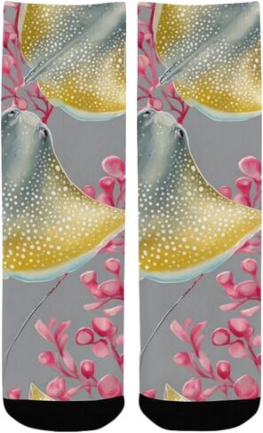 جوارب المشي لمسافات طويلة باللون الرمادي المرجاني الناعمة - جوارب شتوية حرارية سميكة دافئة للأولاد والبنات الصغار للمدرسة، والارتداء اليومي والأنشطة الخارجية in Kuwait