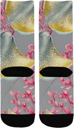 جوارب المشي لمسافات طويلة باللون الرمادي المرجاني الناعمة - جوارب شتوية حرارية سميكة دافئة للأولاد والبنات الصغار للمدرسة، والارتداء اليومي والأنشطة الخارجية in Kuwait