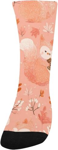 جوارب للمشي لمسافات طويلة بطباعة السناجب الزهرية - جوارب شتوية حرارية سميكة دافئة للأولاد والبنات الصغار للمدرسة، والارتداء اليومي والأنشطة الخارجية in Kuwait