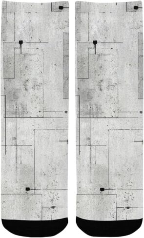 جوارب المشي لمسافات طويلة بطباعة جغرافية بسيطة - جوارب شتوية حرارية سميكة دافئة للأولاد والبنات الصغار للمدرسة، والارتداء اليومي والأنشطة الخارجية in Kuwait