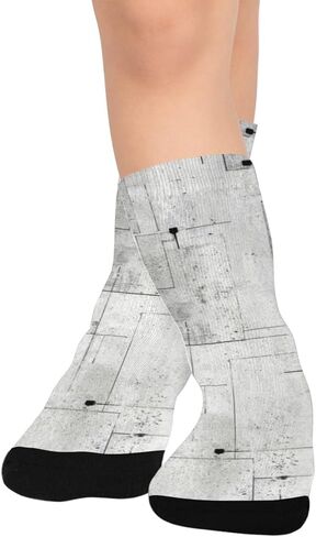 جوارب المشي لمسافات طويلة بطباعة جغرافية بسيطة - جوارب شتوية حرارية سميكة دافئة للأولاد والبنات الصغار للمدرسة، والارتداء اليومي والأنشطة الخارجية in Kuwait