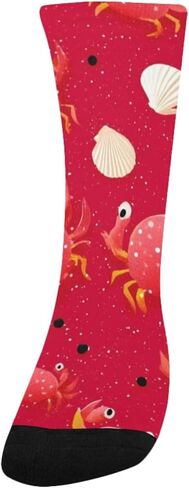 جوارب Art Red Crab Pal للمشي لمسافات طويلة - جوارب شتوية حرارية سميكة دافئة للأطفال الصغار للأولاد والبنات للمدرسة، والارتداء اليومي والأنشطة الخارجية in Kuwait