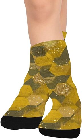 جوارب ريترو سداسية للمشي لمسافات طويلة - جوارب شتوية حرارية سميكة دافئة للأولاد والبنات الصغار للمدرسة، والارتداء اليومي والأنشطة الخارجية in Kuwait