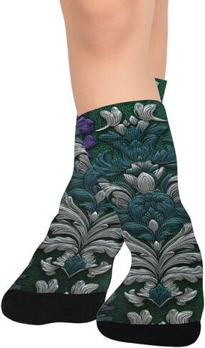 جوارب Regal Baroque Texture Purple للمشي لمسافات طويلة - جوارب شتوية سميكة دافئة للأولاد والبنات الصغار للمدرسة، والارتداء اليومي والأنشطة الخارجية in Kuwait