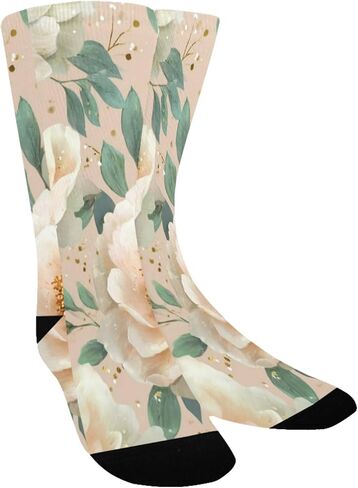 جوارب Blush Peony Blooms للمشي لمسافات طويلة - جوارب شتوية حرارية سميكة دافئة للأولاد والبنات للمدرسة، والارتداء اليومي والأنشطة الخارجية in Kuwait