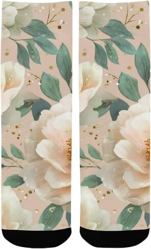 جوارب Blush Peony Blooms للمشي لمسافات طويلة - جوارب شتوية حرارية سميكة دافئة للأولاد والبنات للمدرسة، والارتداء اليومي والأنشطة الخارجية in Kuwait