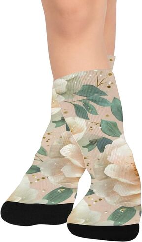 جوارب Blush Peony Blooms للمشي لمسافات طويلة - جوارب شتوية حرارية سميكة دافئة للأولاد والبنات للمدرسة، والارتداء اليومي والأنشطة الخارجية in Kuwait