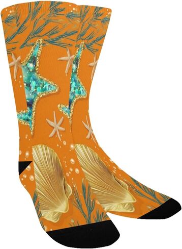 جوارب ذهبية للمشي لمسافات طويلة بلون برتقالي صدفي - جوارب شتوية حرارية سميكة دافئة للأطفال الصغار للأولاد والبنات للمدرسة، والارتداء اليومي والأنشطة الخارجية in Kuwait