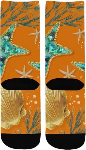 جوارب ذهبية للمشي لمسافات طويلة بلون برتقالي صدفي - جوارب شتوية حرارية سميكة دافئة للأطفال الصغار للأولاد والبنات للمدرسة، والارتداء اليومي والأنشطة الخارجية in Kuwait