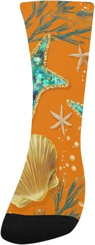 جوارب ذهبية للمشي لمسافات طويلة بلون برتقالي صدفي - جوارب شتوية حرارية سميكة دافئة للأطفال الصغار للأولاد والبنات للمدرسة، والارتداء اليومي والأنشطة الخارجية in Kuwait