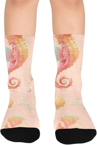 جوارب التنزه سيرًا على الأقدام باللون الوردي الباستيل - جوارب شتوية حرارية سميكة دافئة للأولاد والبنات للمدرسة، والارتداء اليومي والأنشطة الخارجية in Kuwait