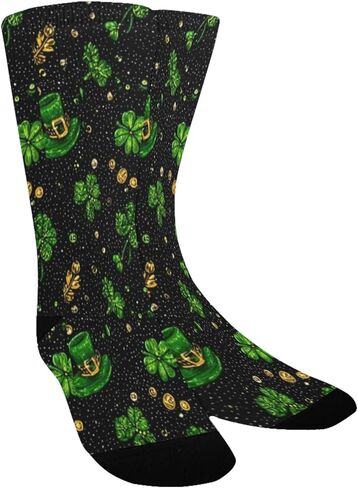 جوارب Green Lucky Clover Leaf للمشي لمسافات طويلة - جوارب شتوية حرارية سميكة دافئة للأولاد والبنات الصغار للمدرسة، والارتداء اليومي والأنشطة الخارجية in Kuwait