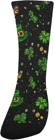 جوارب Green Lucky Clover Leaf للمشي لمسافات طويلة - جوارب شتوية حرارية سميكة دافئة للأولاد والبنات الصغار للمدرسة، والارتداء اليومي والأنشطة الخارجية in Kuwait