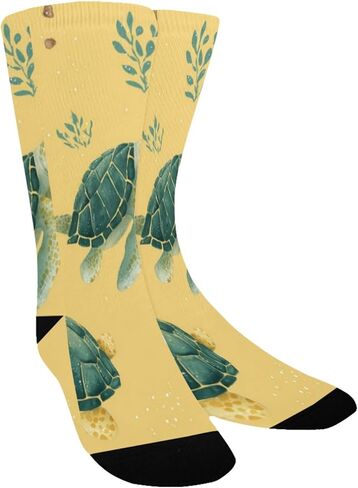 جوارب للمشي على شكل سلحفاة ذات قاعدة صفراء ليمونية - جوارب شتوية حرارية سميكة دافئة للأولاد والبنات للمدرسة، والارتداء اليومي والأنشطة الخارجية in Kuwait