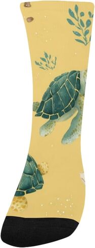 جوارب للمشي على شكل سلحفاة ذات قاعدة صفراء ليمونية - جوارب شتوية حرارية سميكة دافئة للأولاد والبنات للمدرسة، والارتداء اليومي والأنشطة الخارجية in Kuwait