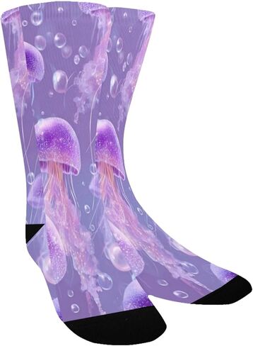 جوارب باستيل قنديل البحر للمشي لمسافات طويلة متوهجة داكنة - جوارب شتوية حرارية سميكة دافئة للأولاد والبنات للمدرسة، والارتداء اليومي والأنشطة الخارجية in Kuwait