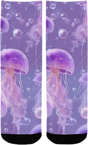 جوارب باستيل قنديل البحر للمشي لمسافات طويلة متوهجة داكنة - جوارب شتوية حرارية سميكة دافئة للأولاد والبنات للمدرسة، والارتداء اليومي والأنشطة الخارجية in Kuwait