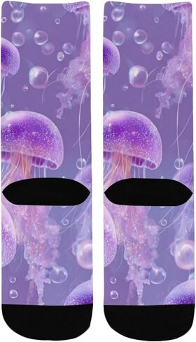 جوارب باستيل قنديل البحر للمشي لمسافات طويلة متوهجة داكنة - جوارب شتوية حرارية سميكة دافئة للأولاد والبنات للمدرسة، والارتداء اليومي والأنشطة الخارجية in Kuwait