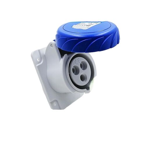 PKF16G723 250V Waterproof Concealed Straight Industrial Socket (16A 6h IP67 3P Blue) in Saudi Arabia