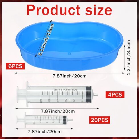 Nursing Graduation Party Supplies Set Iv Blood Bags Urine Cups Plastic Syringe Medicine Bottles with Caps for Nurse Doctors' Day Congrats Grad Party Decorations Serve 25 in Kuwait