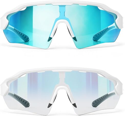 النظارات الشمسية InnerKing Photochromic لركوب الدراجات للرجال والنساء، نظارات الدراجة الانتقالية، نظارات حماية من الأشعة فوق البنفسجية للصيد والجري in Kuwait