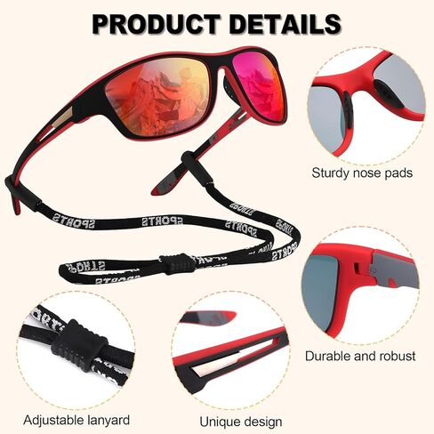 JATEBI 3 Pack Polarized Sports Sunglasses for Men Women Mens Sunglasses Wrap Around UV Protection for Cycling Fishing Driving in Saudi Arabia