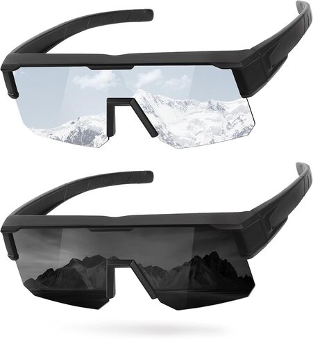 GRFISIA Polarized Fit Over Glasses Sunglasses for Men Women, UV Protection Sports Wrap Around for Driving Cycling Fishing in Kuwait