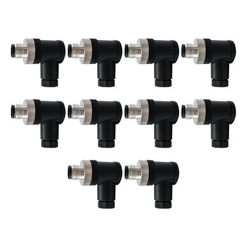 10Pcs M12 5Pin Male Industrial Aviation Connector (A-Code) Waterproof, Sensor Socket Field-Assemblable 12mm Circular Socket Panels Adapter IP67 Right Angel in Saudi Arabia