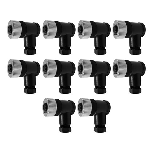 10Pcs M12 5Pin Male Industrial Aviation Connector (A-Code) Waterproof, Sensor Socket Field-Assemblable 12mm Circular Socket Panels Adapter IP67 Right Angel in Saudi Arabia