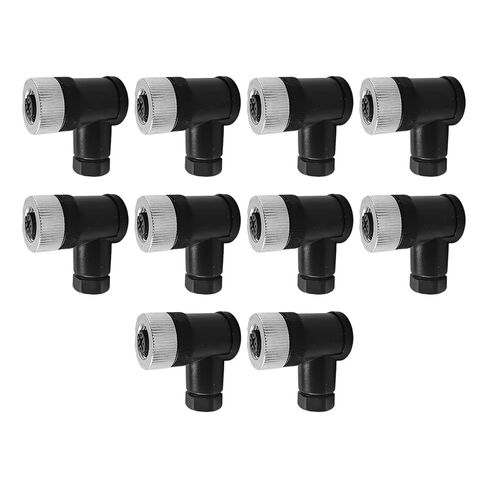 10Pcs M12 5Pin Male Industrial Aviation Connector (A-Code) Waterproof, Sensor Socket Field-Assemblable 12mm Circular Socket Panels Adapter IP67 Right Angel in Saudi Arabia