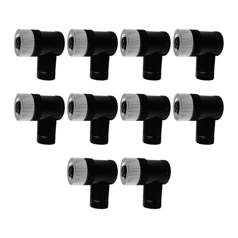 10Pcs M12 5Pin Male Industrial Aviation Connector (A-Code) Waterproof, Sensor Socket Field-Assemblable 12mm Circular Socket Panels Adapter IP67 Right Angel in Saudi Arabia