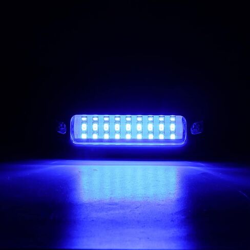 ضوء أزرق 27LED تحت الماء، مصباح رافدة ساطع 74LM مع غلاف من الفولاذ المقاوم للصدأ IP68، لمقطورة مركبة بحرية RV in Kuwait