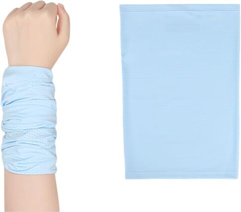 Cooling Sports Towel Wristband, Neck Gaiter Face Cover, Ice Silk Fabric for Instant Cooling & Sweat Absorption 2pcs in Kuwait