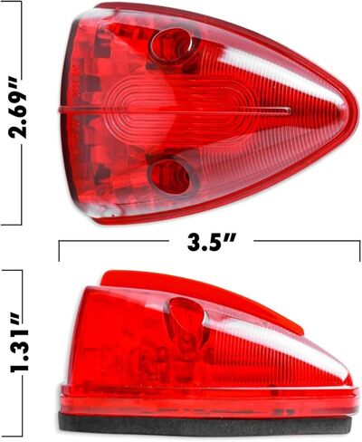 KP-43-2 2 حزمة من مصابيح LED باللون الأحمر مقاس 3.5 بوصة مصباح إزالة مختوم لمقطورة الشاحنة in Saudi Arabia