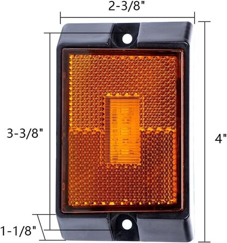 101021-S 4PCS Amber Side Marker Lights Camper Trailer RV Boat Light Clearance Lamp 4 LED in Saudi Arabia