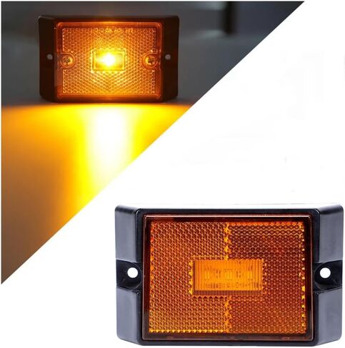 101021-S 4PCS Amber Side Marker Lights Camper Trailer RV Boat Light Clearance Lamp 4 LED in Saudi Arabia