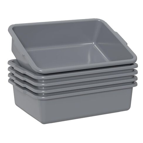 حوض حافلة تجارية سادستوري 24 لتر، صندوق بلاستيك للحافلة، رمادي، 6 عبوات in Kuwait