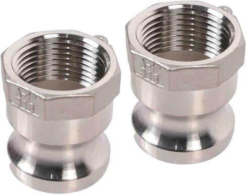 2 Pack 1.5'' Type A Camlock Fitting 1 1/2 Cam Lock Fitting 316 Stainless Steel Male Camlock Couplings Female NPT (CAM-A-SS-1.5 Inch) in Saudi Arabia