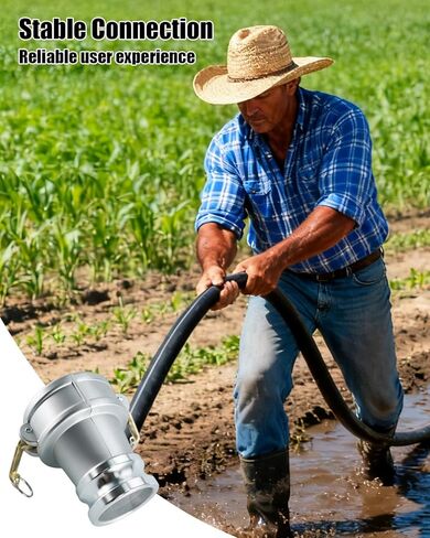 Replace CAM-4030-DA DA4030 Aluminum Camlock 4" Female x 3" Male Reducer Adapter, Camlock Fittings Type DA Groove Reducing Hose Fitting in Kuwait