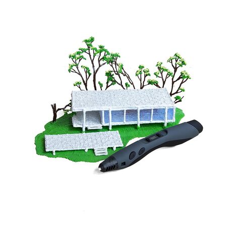 قلم SCRIB3D P1 ثلاثي الأبعاد - الحزمة الإبداعية المثالية مع خيوط بطول 230 قدمًا in Kuwait