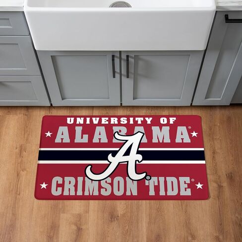 NCAA University of Alabama Indoor Entrance Welcome Mat, 30"x18" Anti-Fatigue Kitchen Mats and Rugs, Non Slip Backing, Waterproof Ergonomic Comfort Mat for Entryway, Office, Dorm, Man Cave in Saudi Arabia