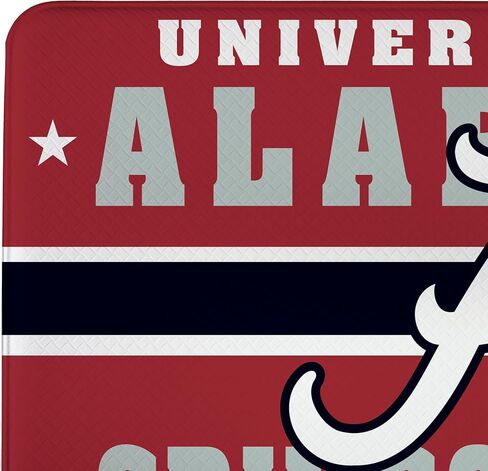 NCAA University of Alabama Indoor Entrance Welcome Mat, 30"x18" Anti-Fatigue Kitchen Mats and Rugs, Non Slip Backing, Waterproof Ergonomic Comfort Mat for Entryway, Office, Dorm, Man Cave in Saudi Arabia