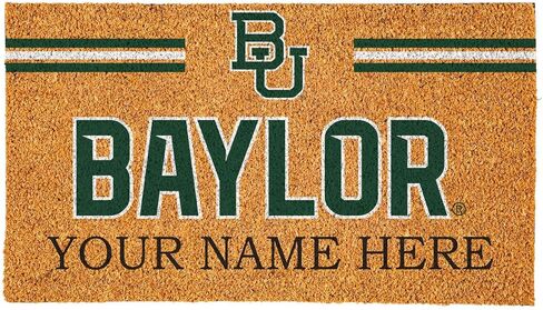 Team Sports America NCAA Baylor University College Personalized Coir Door Mat, 18 x 30 Inches Custom Name Doormat, Front Door Non-Slip Welcome Mats in Saudi Arabia