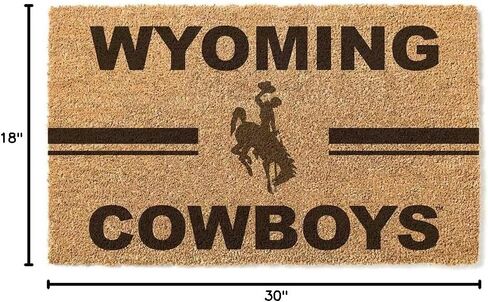 KH Sports Fan Wyoming Cowboys Team Logo Coir Doormat, 18x30 Inches, Cowboys Outdoor Rug; Display Your Team Spirit with This Unique Wyoming Cowboys Doormat in Saudi Arabia