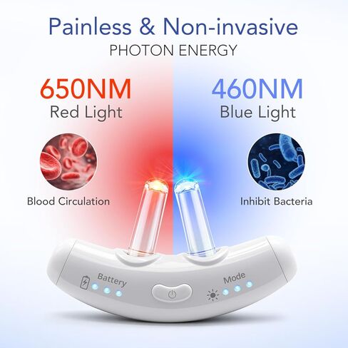 Red Light & Blue Light Therapy for Nose – LED Nasal Device for Dry Nose & Sinus Comfort, USB-Rechargeable Light Therapy with Charging Case in Saudi Arabia