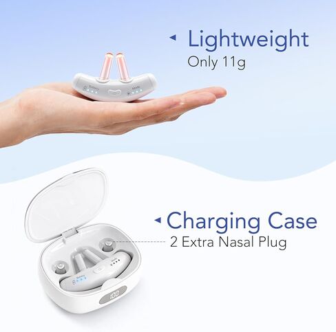 Red Light & Blue Light Therapy for Nose – LED Nasal Device for Dry Nose & Sinus Comfort, USB-Rechargeable Light Therapy with Charging Case in Saudi Arabia